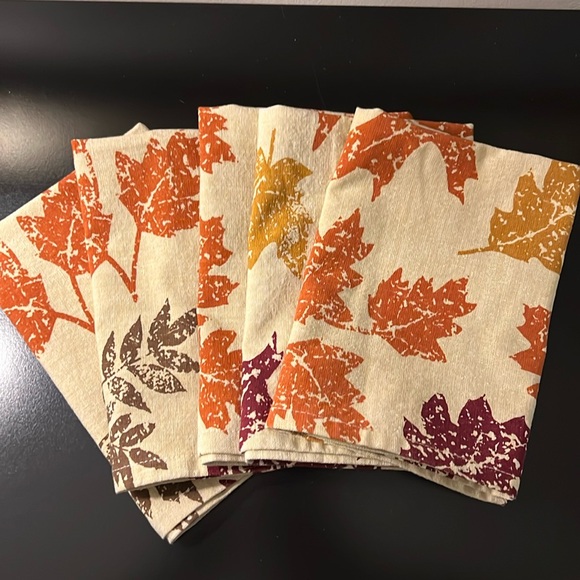 Autumn Leaf Cloth Napkins - Picture 1 of 5